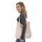 Women Corduroy Tote Bag Casual Tote's Handbag Big Capacity Shoulder Bag with Pockets Zippers (Cream White)
